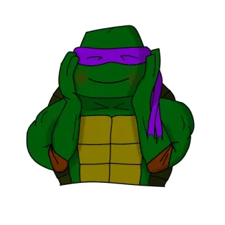 ☺️ 802757f1 Donatello Teenage Mutant Ninja Turtles Cartone animato, Ninja, Tartaruga, Tartarughe Ninja, Donatello telegram sticker