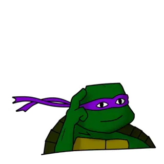 🤓 92a72df2 Donatello Teenage Mutant Ninja Turtles ninja, tartaruga, tmnt, donatello, cartone animato, personaggio telegram sticker