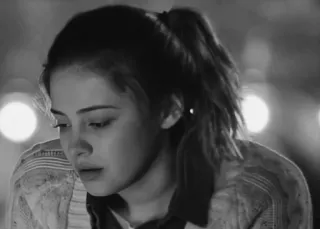 🔗 a68e9f34 mujer, retrato, cara, persona, blanco y negro, pelo, chica, actriz telegram sticker