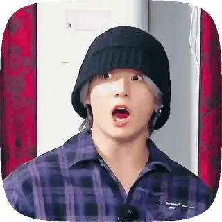 😮 4320050c Jeon Jungkook kpop, jungkook, bts, piosenkarz, idol, czarna czapka telegram sticker