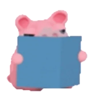 😑 10a2bdb5 животное, чтение, милый, книга telegram sticker