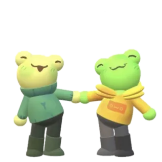 ❤️ 97ce54dd 青蛙, 卡通, 可爱, 朋友, 动物, 角色 whatsapp sticker