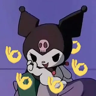 🍄 0e161e3a Kuromi Kuromi, Sanrio, Karakter, Lucu, Kartun telegram sticker