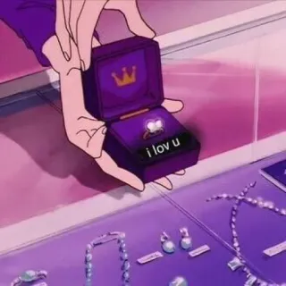🍄 9c8f2a12 i lov u cinta, hubungan, perhiasan, cincin, pernikahan, imut, hadiah telegram sticker