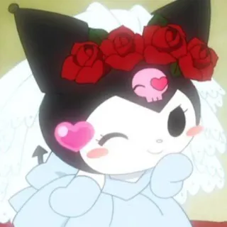 🍄 d63f565b Kuromi kuromi, anime, kawaii, imut, karakter, sanrio telegram sticker