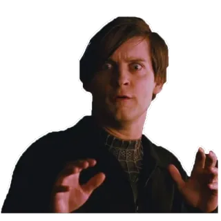 😦 0591fb3a Peter Parker Spider-Man 3 peter parker, spider-man, emo peter, tobey maguire, meme, divertente whatsapp sticker