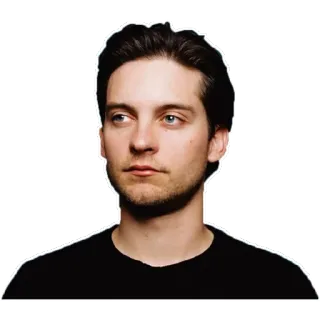 🙂 58c5469d Tobey Maguire attore, ritratto, celebrità, uomo, tobey maguire, hollywood whatsapp sticker