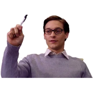 🤓 91872325 Peter Parker Spider-Man peter parker, spider-man, tobey maguire, film, personaggio whatsapp sticker