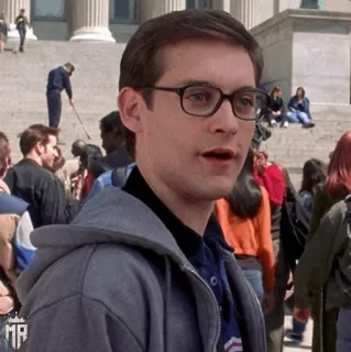 🕷 49f18efa Peter Parker Spider-Man peter parker, bril, brillen, spider-man, marvel telegram sticker