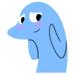 ☺️ 4c665296 Cartone animato, Carino, Animale, Blu, Illustrazione, Personaggio telegram sticker