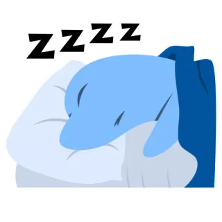 😴 81fed0d2 zzzz delfino, dormire, zzz, carino, animale, cartone animato telegram sticker