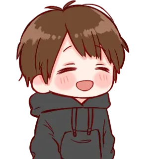 🖤 694df906 chibi, anime, cute, cartoon, boy, character telegram sticker