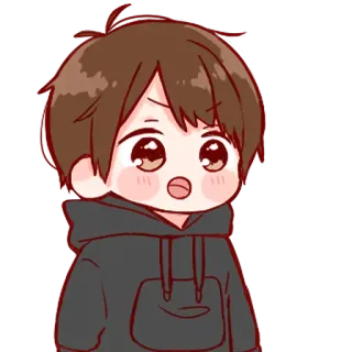 🖤 a0cb080b anime, boy, cartoon, chibi, cute telegram sticker