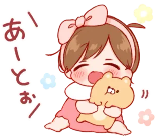🎭 44b4cc7f あーとオっ 만화, 귀여운, 카와이, 캐릭터, 여자, 곰 telegram sticker