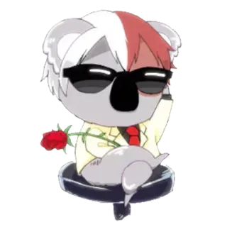 🌹 04cc554c Koala, Rose, Sonnenbrille, Anthropomorph, Süß telegram sticker