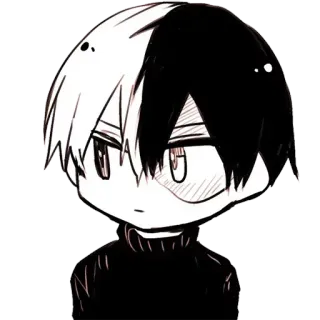 🖤 1f407da4 Todoroki Shoto My Hero Academia Anime, Manga, Cartoon, Charakter, Todoroki, Shoto telegram sticker