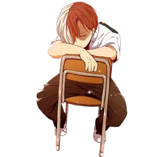😏 406f457a Shoto Todoroki My Hero Academia Shoto Todoroki, My Hero Academia, Anime, Charakter, Manga telegram sticker