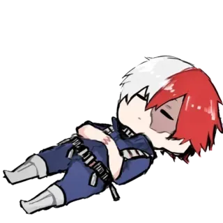 😴 81f37453 Shoto Todoroki My Hero Academia Anime, Manga, Chibi, Schlafend, Shoto Todoroki, My Hero Academia telegram sticker