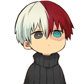 😶 95fc9838 Shoto Todoroki My Hero Academia Anime, Shoto Todoroki, My Hero Academia, Chibi telegram sticker