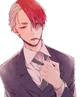 😶 6af9464e Shoto Todoroki My Hero Academia anime, manga, Shoto Todoroki, My Hero Academia, character, fanart telegram sticker