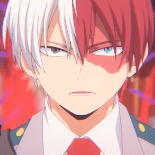 🌷 1b3ed01e Shoto Todoroki My Hero Academia Anime, My Hero Academia, Shoto Todoroki, Héros, MHA, Personnage telegram sticker
