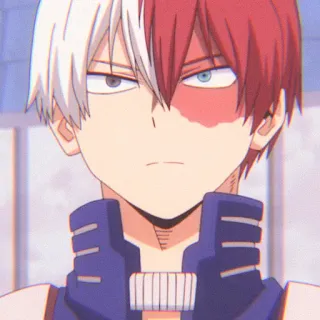 🌷 4aec5cff Shoto Todoroki My Hero Academia Anime, Personnage, Héros, Feu, Glace, Alter, Manga, My Hero Academia telegram sticker