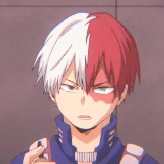 Shoto Todoroki by @iLUC1E telegram stickers