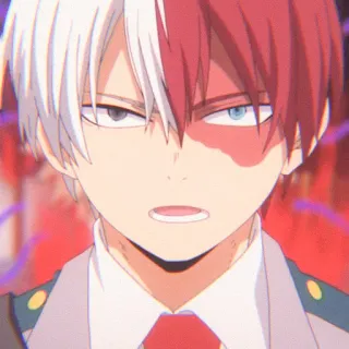 🌷 95c6b2d3 Shoto Todoroki My Hero Academia Anime, My Hero Academia, Shoto Todoroki, Personnage, Manga, Super-héros telegram sticker