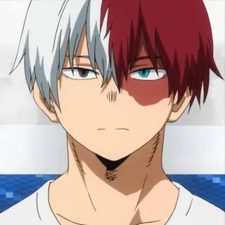 😕 28ed06f3 Shoto Todoroki My Hero Academia 动漫, 我的英雄学院, 轰焦冻, 角色, 漫画, 英雄 telegram sticker