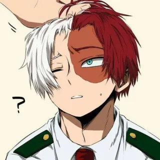 😤 9130d7f0 Shoto Todoroki My Hero Academia ? 动漫, 漫画, 轰焦冻, 我的英雄学院, 角色, 摸头 telegram sticker