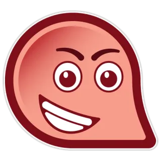 😈 552245e8 อิโมจิ, หน้า, โกรธ, ยิ้มเยาะ, การ์ตูน, สีหน้า telegram sticker