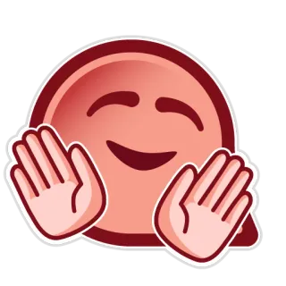 🤗 8cf4a4ff อีโมจิ, มือ, หน้า, สติกเกอร์, การ์ตูน, ภาพประกอบ telegram sticker