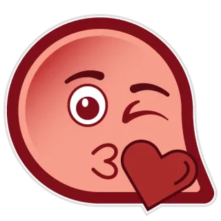 😘 c2db1c5a อีโมจิ, จูบ, หัวใจ, ขยิบตา, ความรัก, ความรักใคร่ telegram sticker