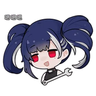 🤓 9e96487b 嗯嗯嗯 Anime, Cartoon, Niedlich, Chibi, Mädchen, Werkzeug telegram sticker