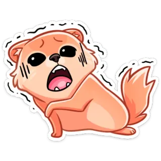 😱 e4347740 卡通, 动物, 仓鼠, 害怕, 可爱, 情感, 苦恼, 贴纸 telegram sticker