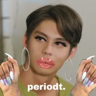 👍 ba3927a5 periodt. ミーム, periodt, 面白い, メイク, 美容 telegram sticker