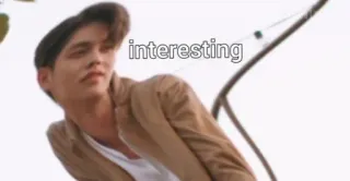 🤔 db31d456 interesting 面白い, ミーム, 表情, 人 telegram sticker