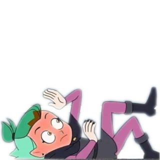 😳 585a57bb Amity Blight The Owl House Cartoon, animiert, Figur, Amity Blight, The Owl House, liegend telegram sticker