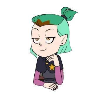 😍 7ce15757 Amity Blight The Owl House Cartoon, animiert, Charakter, Eulenhaus, Amity Blight, selbstbewusst, grinsend telegram sticker