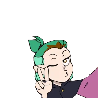 ✌ 96808913 Amity Blight The Owl House Cartoon, Anime, Friedenszeichen, The Owl House, Amity Blight, animiert, Sticker telegram sticker