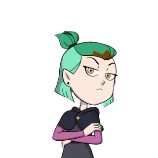 😒 c30336b3 Amity Blight The Owl House Cartoon, animiert, Mädchen, Charakter, Amity Blight, Willkommen im Haus der Eulen, Hexe telegram sticker