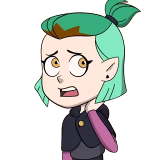 🤗 eb83ef91 Amity Blight The Owl House Cartoon, Animation, Figur, Ausdruck, Süß, Besorgt, Beunruhigt telegram sticker