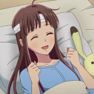 🦋 81cecb26 garota anime, hospital, bandagem, fofo, sorrindo telegram sticker