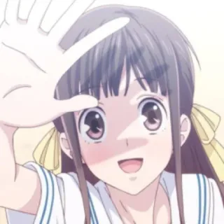 🦋 8e5f5c2a Anime, Garota, Fofa, Sorriso, Alegre, Acenando telegram sticker