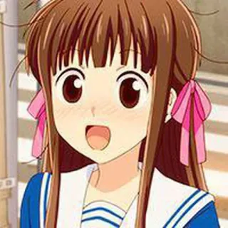 🦋 d7277fd4 Tohru Honda Fruits Basket Anime, Personagem, Garota, Bonito, Desenho animado telegram sticker