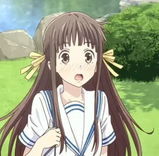 🦋 ec38f5fd Tohru Honda Fruits Basket Anime, estudante, personagem, Tohru Honda, Fruits Basket telegram sticker