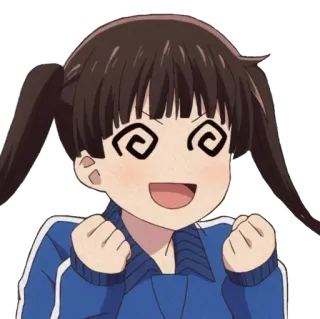 😂 cab04f29 애니메이션, 소녀, 만화, 신나는, 미친, 명랑한 telegram sticker