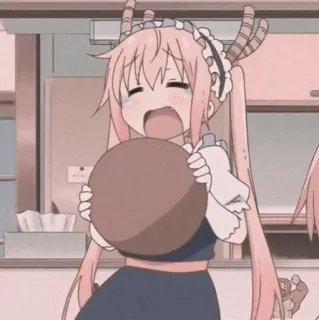 🐉 00101d7b Tohru Miss Kobayashi's Dragon Maid アニメ, ドラゴン, メイド, かわいい, 可愛い, トール, 小林さんちのメイドラゴン telegram sticker