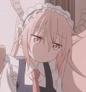 🐉 109a456e Tohru Miss Kobayashi's Dragon Maid アニメ, ドラゴン, メイド, 可愛い, かわいい, トール telegram sticker