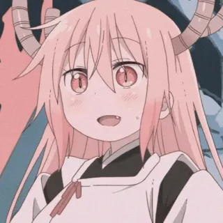 🐉 33a8021a Ilulu Miss Kobayashi's Dragon Maid アニメ, ドラゴン, かわいい, 可愛い, イルル, 小林さんちのメイドラゴン telegram sticker